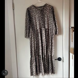 Zara cheetah maxi dress size M